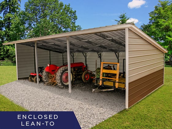 lean to double carport
